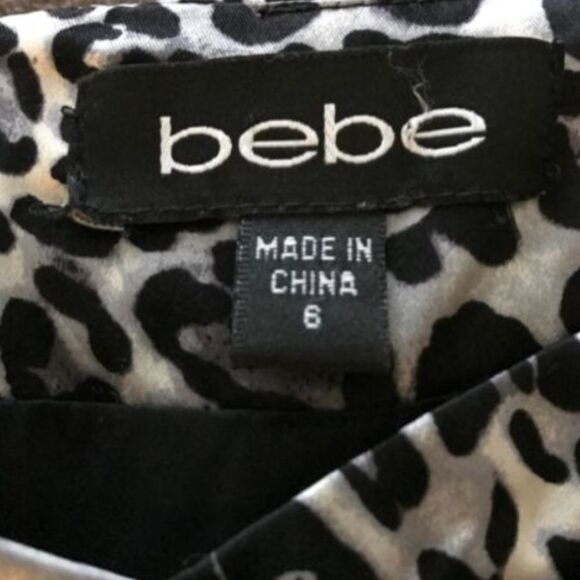 Bebe 100 Percent Silk Leopard Print Skirt - Picture 2 of 5